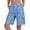 Light Blue*Summer Savings, variant on Kinrui Bermuda Shorts for Women Summer Quick Dry Cargo Shorts with Multi-Pockets Outdoor Drawstring Knee Length Hiking Short