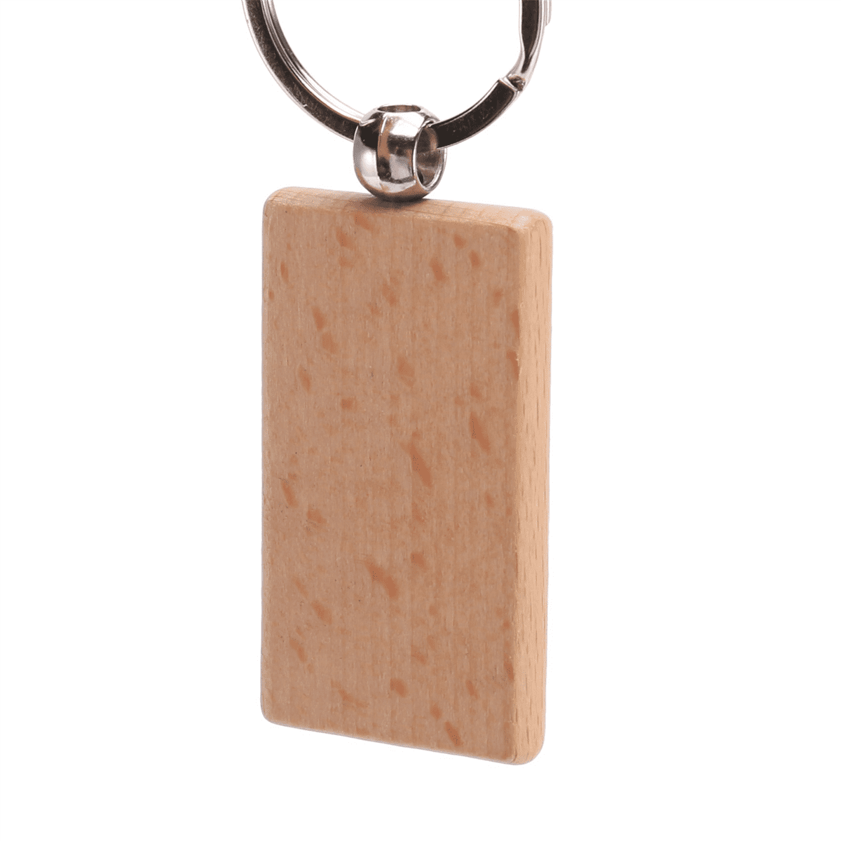 480Pcs Blank Rectangle Wooden Key Chain DIY Wood Keychains Key Tags Can Engrave DIY Gifts