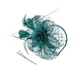 thumbnail image 3 of Pearl Vintage Fascinator Headband with Mesh Ribbons and Feathers, Tea Party Hair Clip for Women, Elegant Cocktail Hat, One Size, 4.72 Inches, 1 Pc, 3 of 6