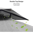 thumbnail image 3 of PURPLE LEAF Outdoor Cantilever Umbrella 10' X 13' Rectangle Umbrella Large Patio Umbrella Windproof Heavy Duty Hanging Offset Umbrella for Garden Outdoor Pool, Light Grey, 3 of 18