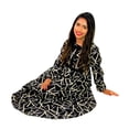 thumbnail image 2 of Hijaz Black and Gold Women's Modest Modern Abaya Maxi Party Dress-XXL, 2 of 5