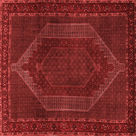 Ahgly Company Indoor Square Persian Red Traditional Area Rugs, 6' Square