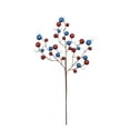 thumbnail image 2 of Diceymbol Patriotic Glitter Berry Stems Artificial 43cm Foam Flower Decor with Gold Accents for Holiday Tablescapes, Porch Displays & Party Decorations, 2 of 6