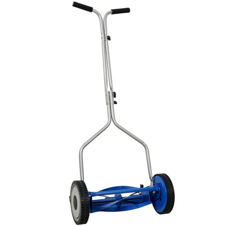 Deiokin 14" Push Reel Lawn Mower, 5-Blade Manual Grass Cutter with Ball Bearings, 8.5" Composite Wheels, T-Grip Handle