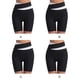 thumbnail image 5 of Pantalones cortos de mujer Minnieouse Push Cintura alta Leggings yoga elástico sin costuras Blanco y negro S, 5 of 6