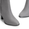 thumbnail image 7 of BURUDANI Women Chunky Block-Heel Ankle Booties Side-Zip Comfort for Office, Date & Street Style, 7 of 7