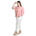 thumbnail image 2 of Blusa con detalle de moño Roman Fashion /Tallas Extras, 2657 (Palo de rosa) rosa 38, 2 of 6