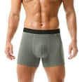 thumbnail image 2 of JoveMarine Men's Underwear Men's Plus Size Boxer Briefs Cotton Sports Underwear for Athletic Activities Gym Workouts and Casual Wear Army Green L, 2 of 5