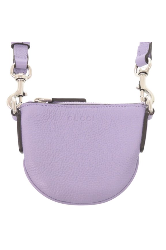 Pre-Owned Unused Gucci logo 821831 leather purple micro mini shoulder bag 1478GUCCI