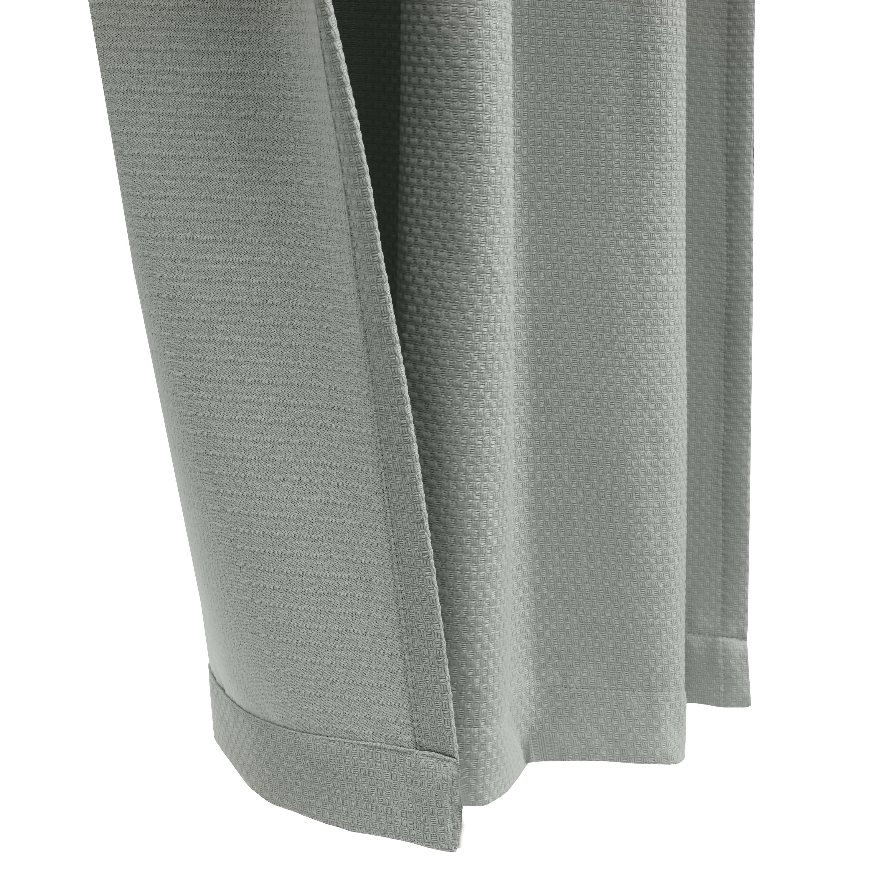 Brasilia Room Darkening Dual Header Curtain Panel 52" x 108" in Silver
