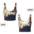 thumbnail image 5 of Fotbe American Bald Eagle A Pattern Womens' Sports Bra Longline Wirefree Padded with Medium Support Sports Moisture-Wicking Workou Vest,Tank Top-Large, 5 of 7