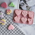 thumbnail image 4 of Visland Silicone Molds, Valentines Day Candy Mold, Chocolate Molds with 6 Semi  Heart Shape Jelly Holes Mold for Making Hot Chocolate Bombs, 4 of 7