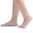 thumbnail image 5 of 5 Pairs Non-slip Low Cut Woman Invisible Boat Socks Peep Toe Socks Socks Breathable BEIGE, 5 of 8