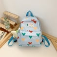 thumbnail image 2 of URSOFINE Heart Print Backpack Cute Casual Bag with Plush Charm, 2 of 7