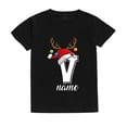 thumbnail image 1 of Camiseta personalizada de Navidad para niños, inicial con nombre, ropa para niños, Tops, trajes de fiesta de Navidad para niños y niñas, camiseta de vacaciones para niños, 1 of 4