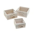 thumbnail image 2 of Set Of 3 Nesting Natural Wood Square Planter (Reindeer), 2 of 5