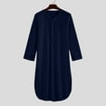 thumbnail image 4 of JGTDBPO Kaftan for men long sleeve Men's Nightshirt Long Sleeve Sleepwear Soft Comfy Nightgown Loose Sleep Shirt, 4 of 11