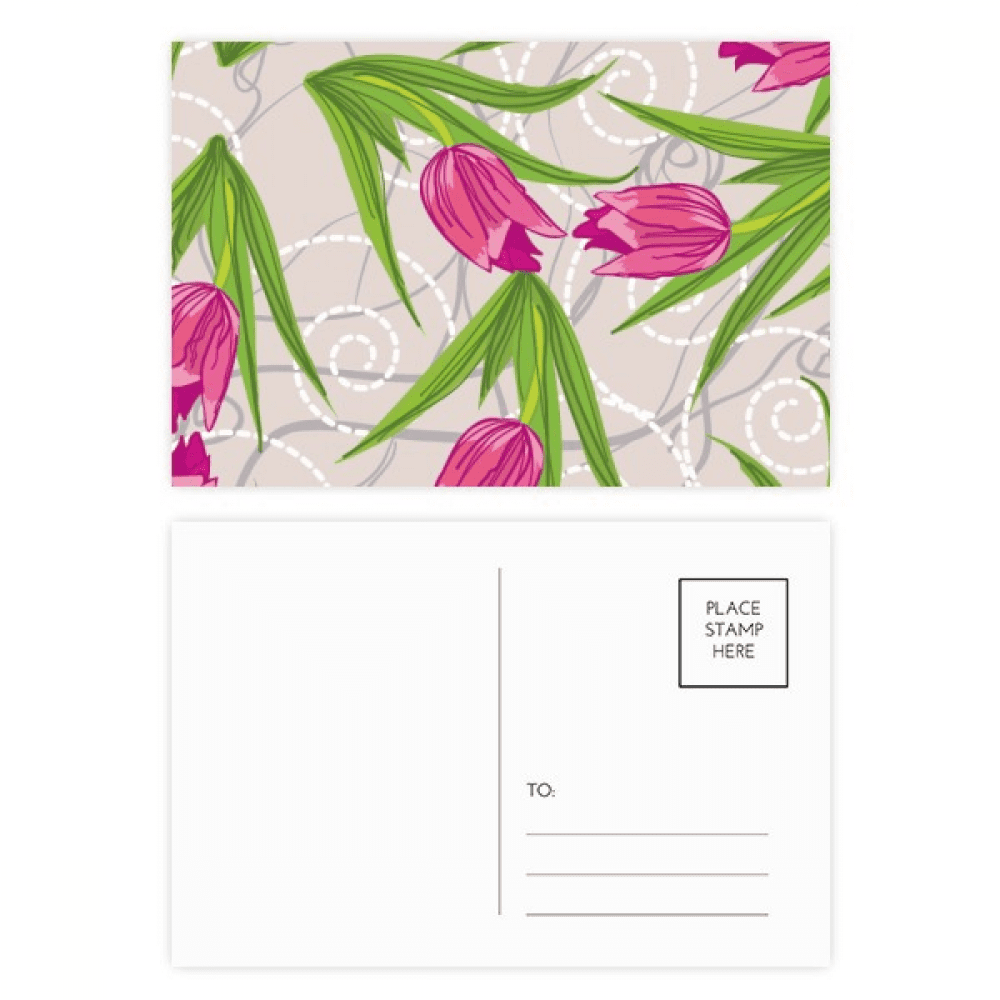 flower carnation flower postcard set birthday mailing thanks greeting card