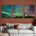 thumbnail image 6 of SHANXI Northern lights over Alnes lighthouse Godøy Norway Canvas Wall Art Decor Pictures for Bedroom Wall Decor Above Bed Living Room Wall Decoration Bathroom Office Artwork 12"x16"x3pcs, 6 of 6