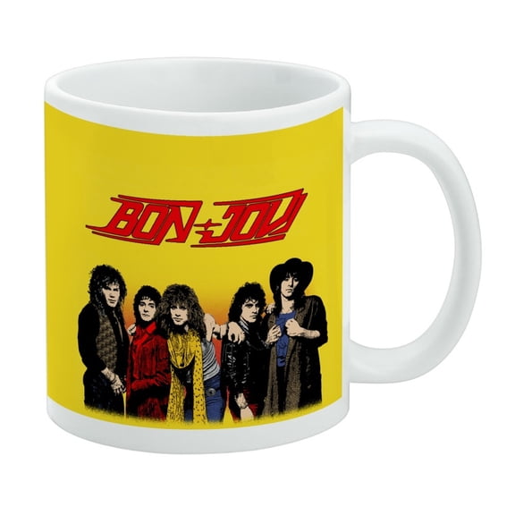 Bon Jovi Band and Logo White Mug