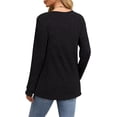 thumbnail image 5 of XIEERDUO Womens Sweaters Lightweight Henley Neck Button Up Long Sleeve Shirt Tops, 5 of 5