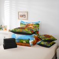 thumbnail image 6 of jejeloiu Highland Cow Butterfly 7-Piece Twin Bedding Sets Kids,Farm Animal Print Bedding Comforter Set,Reversible, 6 of 7