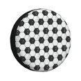 thumbnail image 1 of Fotbe Soccer Funda de Llanta de Repuesto con Estampado, Engrosada, Ajuste Universal para Jeep, Remolque, RV, SUV, Camión-16 inch, 1 of 6