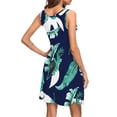thumbnail image 4 of OutfitShow Women Summer Casual V-Neck Tank Dress Beach Cover Up with Side Pockets, 4 of 5