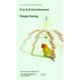 thumbnail image 3 of Natural Bird Swing - Tree-Shaped Parrot Perch with Bell and Cork Toys, Spinning Wooden Stand for Parakeets, Budgies, Lovebirds and Small/Medium Birds (White + Green), 3 of 4