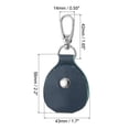 thumbnail image 2 of Uxcell Leather Key Fob, Genuine Leather Keys Cover Portable Key Fob Air Tag Holder for Keys ID Key Cards, Blue 3 Pack, 2 of 6