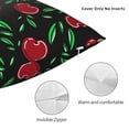 thumbnail image 3 of Fuzoiu Cherry Print Square Pillow Cover,Hidden Zipper Design,Luxury Square Pillow Case, Throw Pillow,Couch Cushion-22"x22", 3 of 7