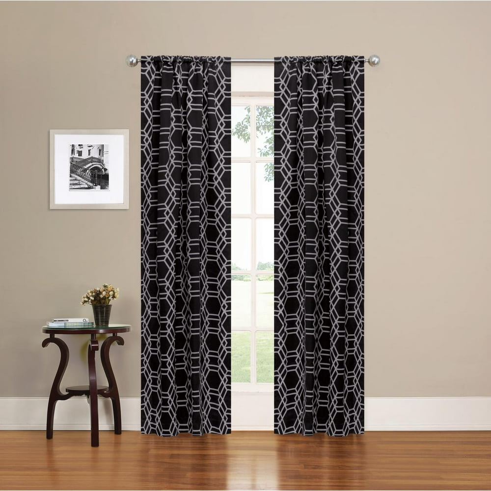 Eclipse Phoenix Geo Print Blackout Panel Pair Window Curtains, 37" x 84