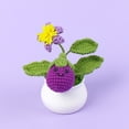 thumbnail image 1 of Maceta de simulación de ganchillo | Mini decoración de coche de flores de lana | Planta artificial en maceta | Sin mantenimiento | Adorno de mesa de interior | Oficina Boda en Casa | 1 pieza de, 1 of 5