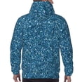 thumbnail image 7 of Daiia Blue Glitter for Men's Fashion Hoodies & Sweatshirts with Kangaroo Pocket Hooded Sweatshirt Breathable & Moisture Wicking-Small, 7 of 7