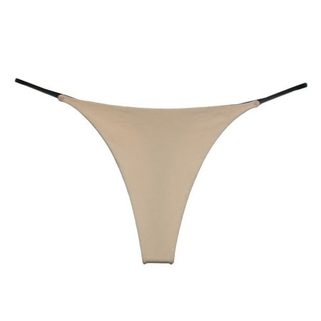 

ZRBYWB Women s Underwear Women s Sexy Thong Low Rise Double Layer Bikini Briefs Panties For Women