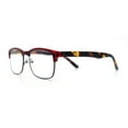 thumbnail image 7 of Classic Half Rim Contemporary Fashion Rectangle Powered Reading Glasses Burgundy Tortoise +1.5, 7 of 7