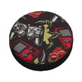 thumbnail image 3 of Balery Vintage Gamingtire Cover Waterproof Dust-Proof, Universal Spare Wheel Tire Cover For Trailer, Rv, Suv Truck And Vehicle Camper Accessories-16 Inch, 3 of 9