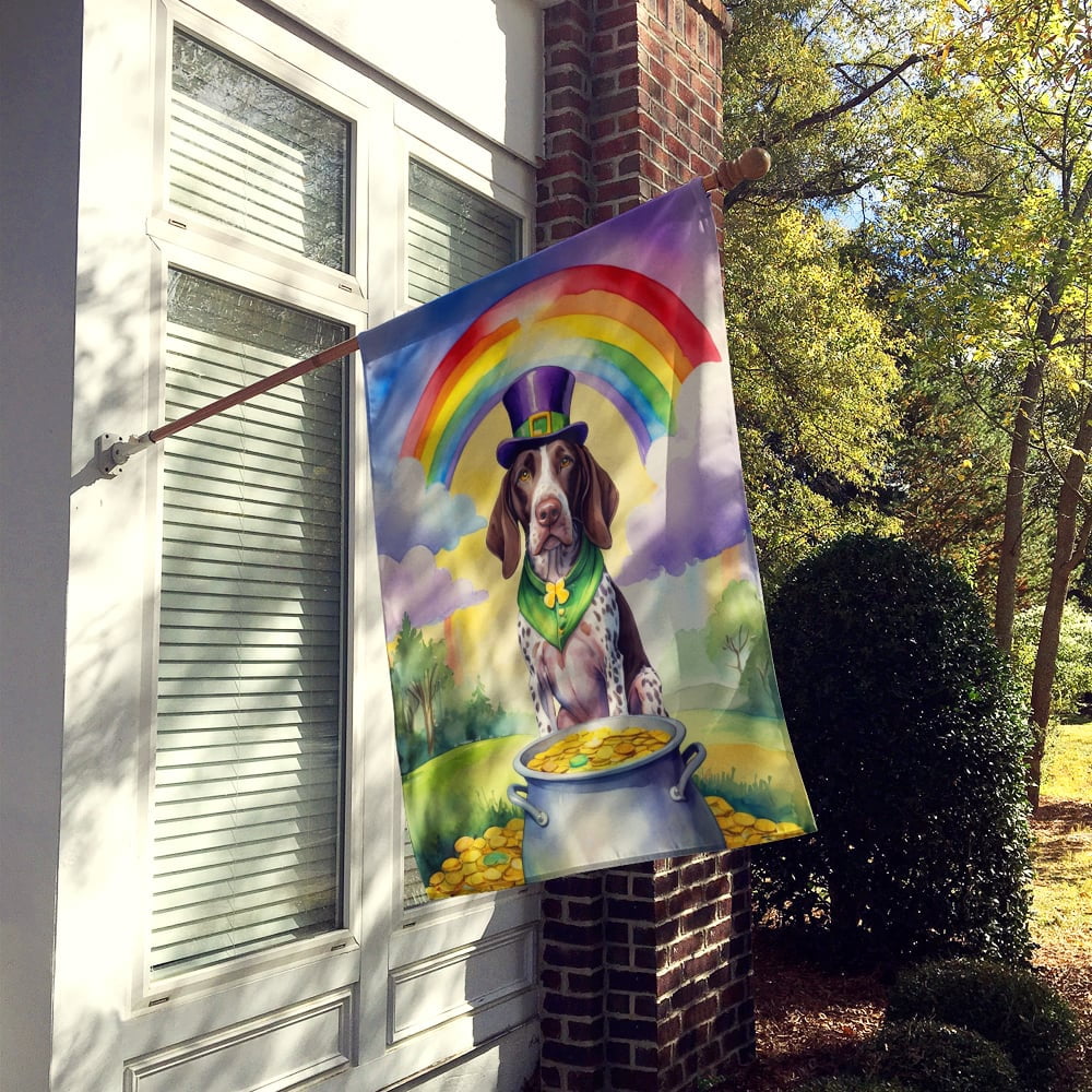 German Shorthaired Pointer St Patrick's Day House Flag 28 in x 40 in
