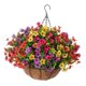 thumbnail image 4 of Cesta colgante de flores artificiales para plantas, decoración de arreglos florales artificiales B, 4 of 9