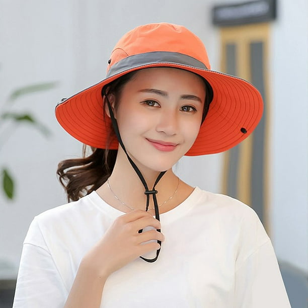 Sun Hat Wide Brim Boonie Hat Women UV protection Summer Cap for Beach  Travel Hiking Camping Gardening 