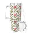 thumbnail image 2 of Fotbe Rose Flowers Pattern 40oz Ice Bully With Handle And Straw Stainless Steel Vacuum Insulated Cup And 2 In 1 Straw Lid, 2 of 8
