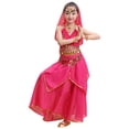 thumbnail image 3 of Wxolcjlv Girls Ethnic Outfits Kids Belly Dance Sequins Camisole Skirts 4Pc Set, Sizes 2-13, 3 of 4