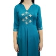thumbnail image 4 of Atasi Women's A-Line Straight Blue Salwar Suit With Dupatta Casual Dress - 24, 4 of 6