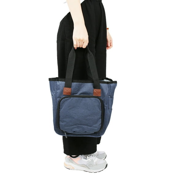 Bolsa de tejer, almacenamiento de tela Oxford, suministros de costura, organizador de agujas de tejer, diseño de clase mundial Jadeshay A