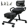 thumbnail image 3 of LYUMO Height Adjustable Ergonomic Breathable Back Support Kneeling Chair with Leather Cushion,Orthopaedic Stool,Back Support Kneeling Chair, 3 of 8