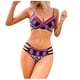 thumbnail image 1 of MKLEKYY Trajes De Baño Women High Waisted Bikini Sexy Push Up Two Piece Swimsuits Vintage Swimsuit Two Piece Retro Ruched High Waist Print Bikini Set 1773, 1 of 6