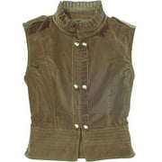 Juniors Velvet Military Vest