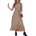 thumbnail image 1 of Vestido Floral de Verano PRETTYGARDEN XL Cruzado con Escote en V y Largo Maxi, 1 of 8