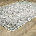 thumbnail image 2 of Woven Trends Estella - 020Z2 - Traditional Vintage distressed Persian Style, Stain Resistant, Living Room, Bedroom, Office, Family and Pet Friendly Bordered Polyester Area Rug in Grey - 6' x 9', 2 of 3
