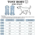 thumbnail image 3 of TONY HOBY Pet Dog Pajamas Stripes 4 Legged Dog Pjs Jumpsuit Soft Cotton Dog Clothes for Male Dog Blue, M, 3 of 10